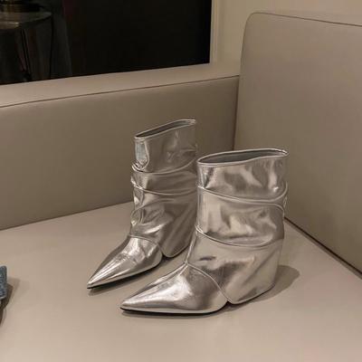 Модные женские одинарные ботинки на низком каблуке, зимние, новые, с острыми рукавами, противоскользящие, износостойкие, удобные, короткие ботинки