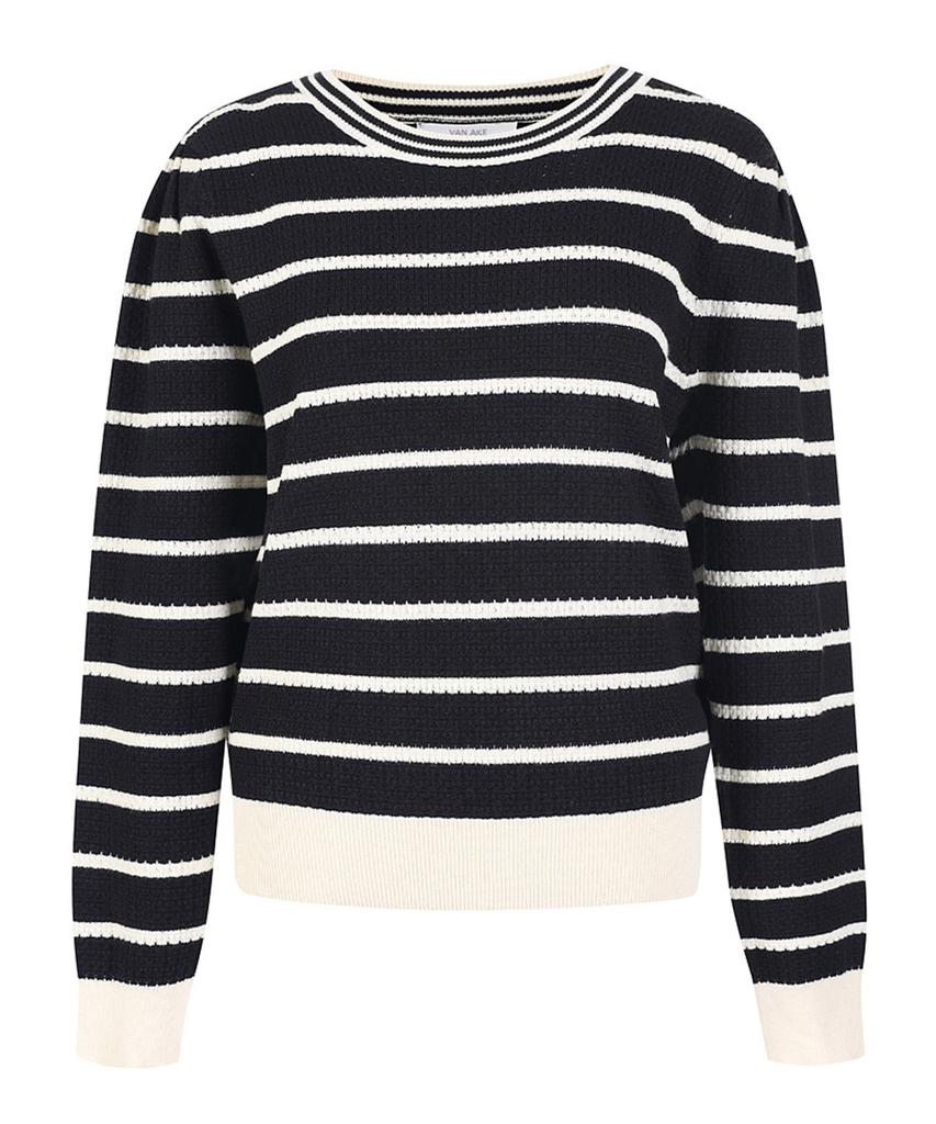 VANAKE Round Neck Striped Knit_Vb42Ktq308Z