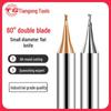 Фреза Tiangong Tungsten Carbide Micro Diameter Flat End Mill для стали и алюминия, с покрытием 3C, фреза с ЧПУ