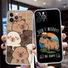 LO19 Cartoon  Capybara Case for Motorola E13 E15 E20 E22 E22I E22S E30 E32 E40 E7 E7I G Plus Power Play Stylus G22 G14