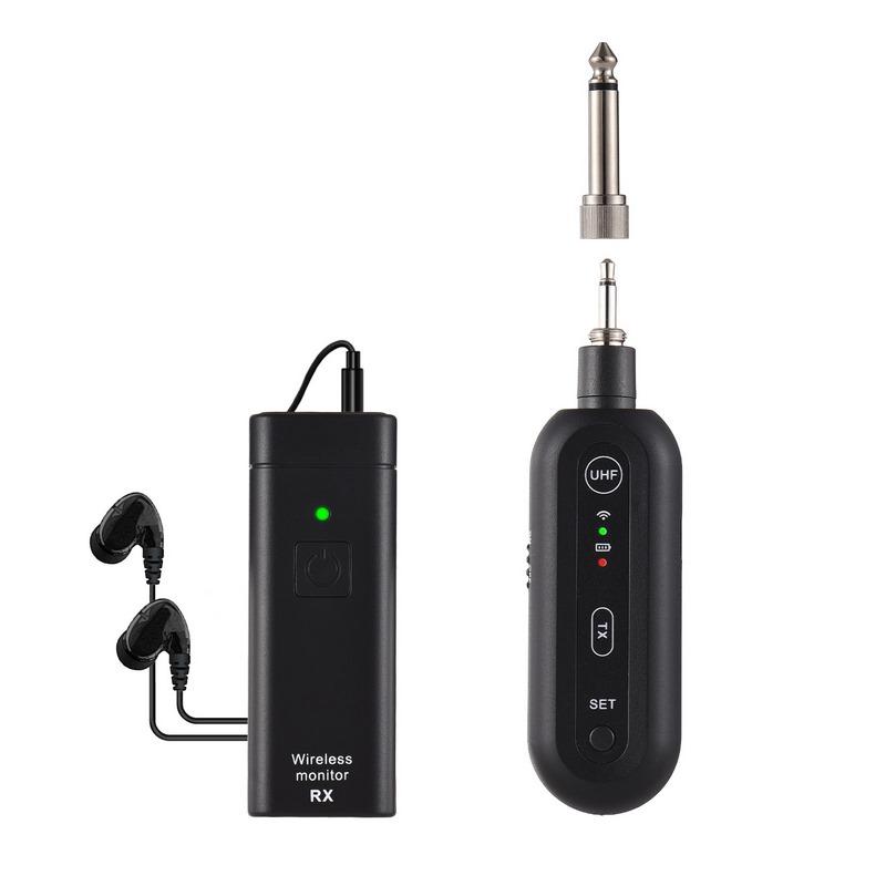 Wireless In-Ear Monitor System UHF 90° Rotate Transmitter Receiver Set Automatic Pairing with Monitor Earphones Plug