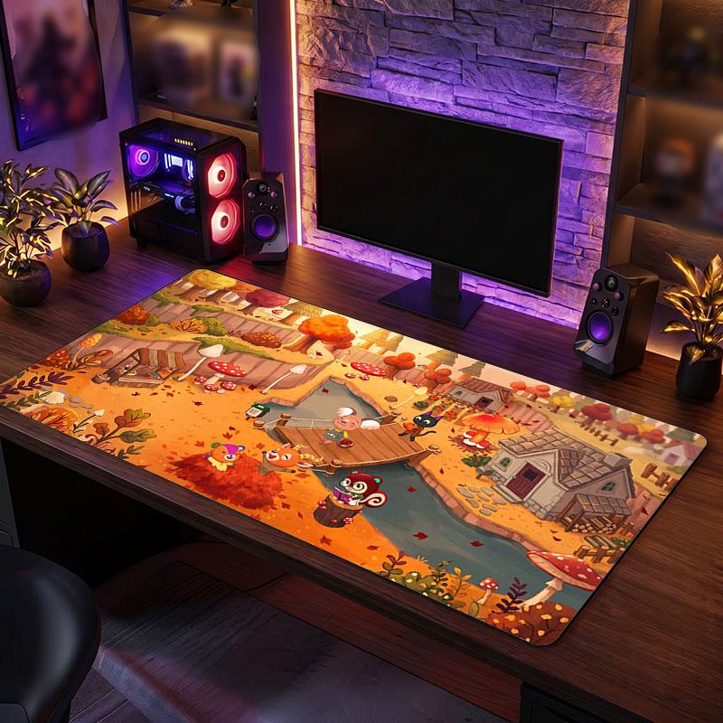 Big Mouse PadAnimal Crossing Extended Soft Desk Mat Gaming Office Computer Table Decor Mat