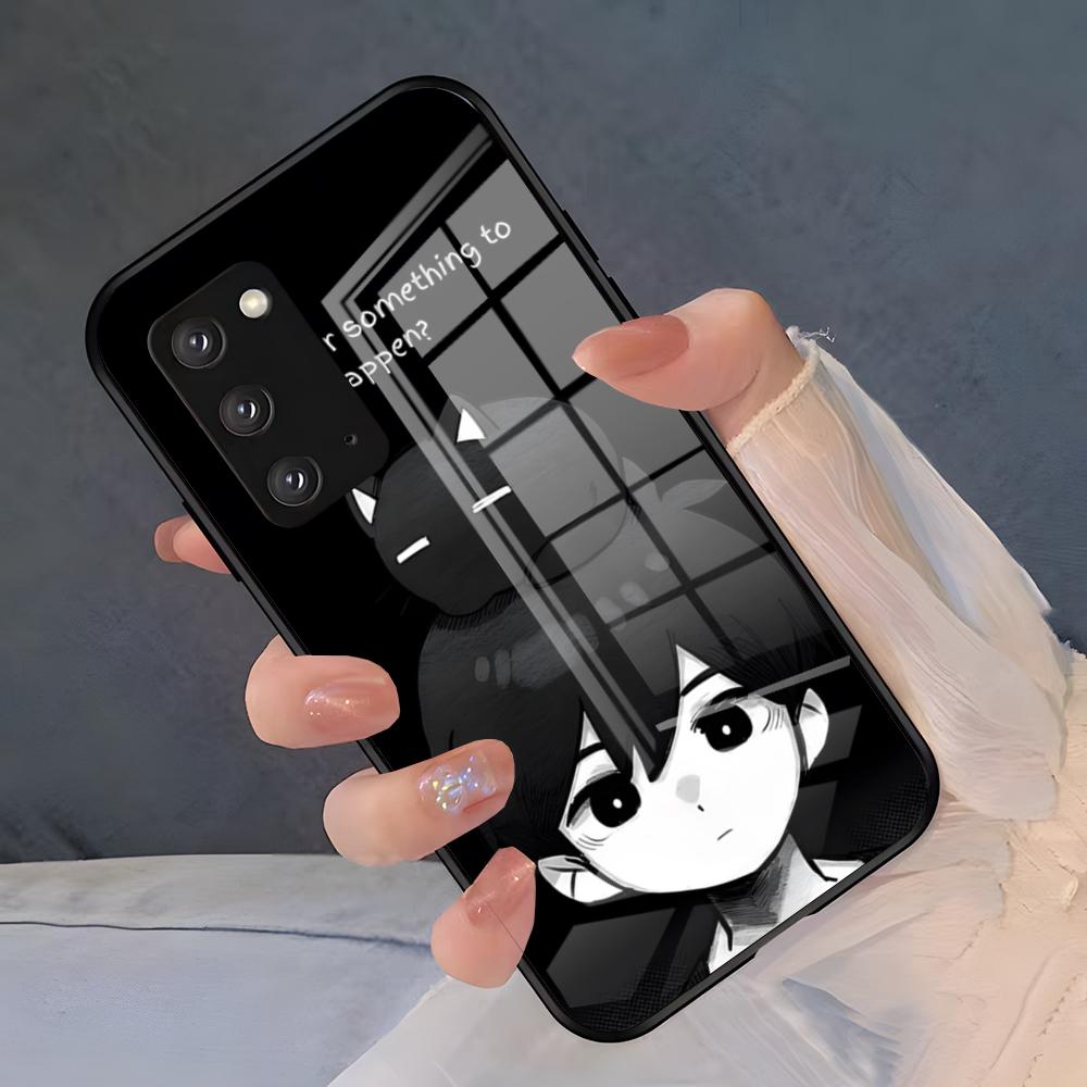 Чехол для телефона O-Omori Game для Samsung A25 A13 A33 5G A54 A36 A35 A56 A52 A14 Ударопрочный стеклянный чехол