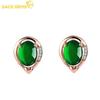 Классические восстанавливающие древние способы зеленой воды в форме капель циркония серьги из медного сплава для женщин подарки на свадьбу