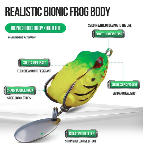 Набор приманок для лягушек Topwater, реалистичный внешний вид, острый крючок, дизайн в виде лягушки, искусственные мягкие приманки, пресноводные имитирующие приманки для лягушек