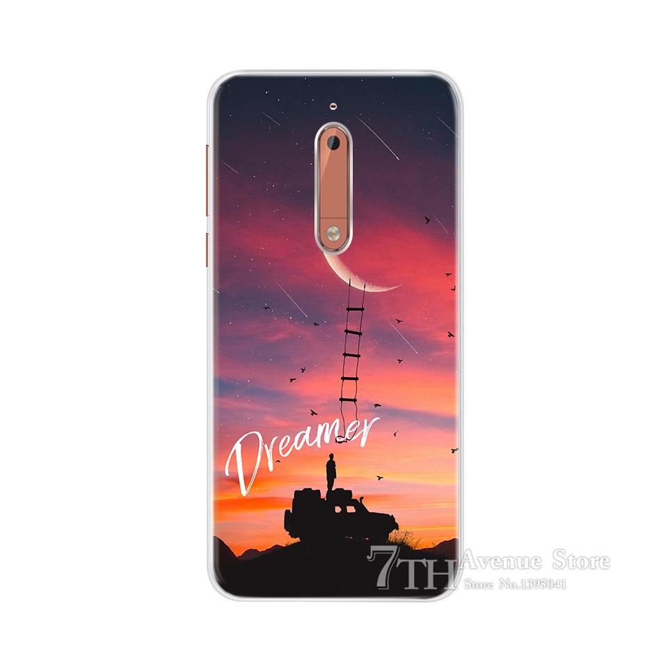 Чехол для Nokia 5 5.2" Мультяшный Мягкий Силиконовый TPU Чехол для Телефона Для Nokia 5 Nokia5 Глобальный Двойной TA-1024 TA-1053 TA-1044 Задняя Крышка