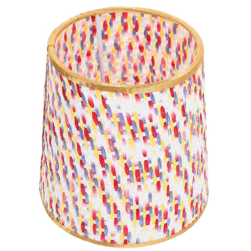 Только абажуры для подвесных светильников ПВХ тканевый абажур оболочка спальня красочный плетеный конический