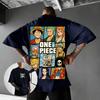 Аниме Футболка One Piece Мужская Женская с Принтом Luffy Zoro Nami Хлопок Короткий Рукав Летняя 2026 Y2k Уличная Повседневная Графическая