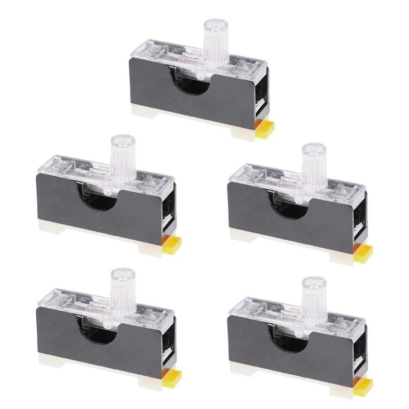 5 Sets DIN Rail Holder Base with FS101 Fuses 250V 10A 6x 30mm