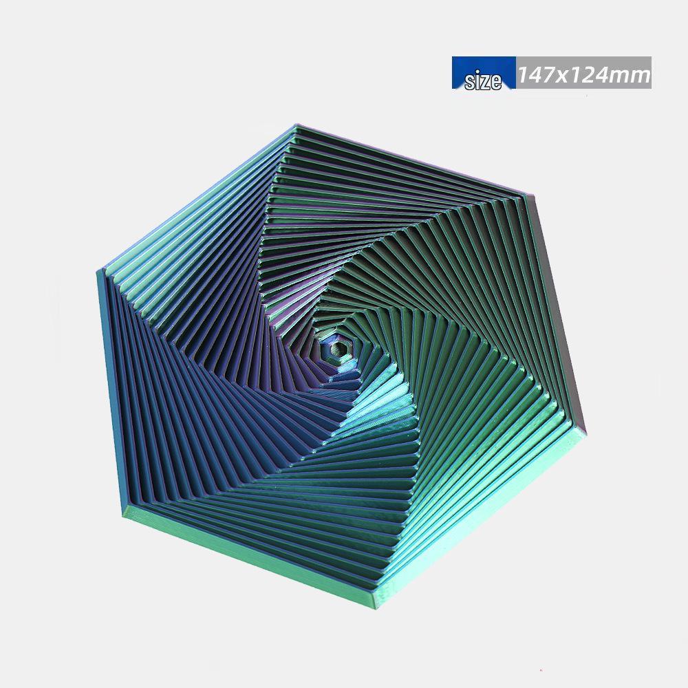Фрактальный гексагон для снятия стресса, 3D-печать