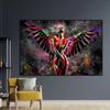 Сексуальная девушка красочная картина Крылья девушки Холст Картина Абстрактные постеры и принты Настенное искусство для современного дома Спальня Декор комнаты