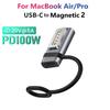Магнитный адаптер USB Type C PD для Magsafe 1 2 MacBook Air Pro со светодиодным индикатором, быстрая зарядка, магнитный адаптер для подключения