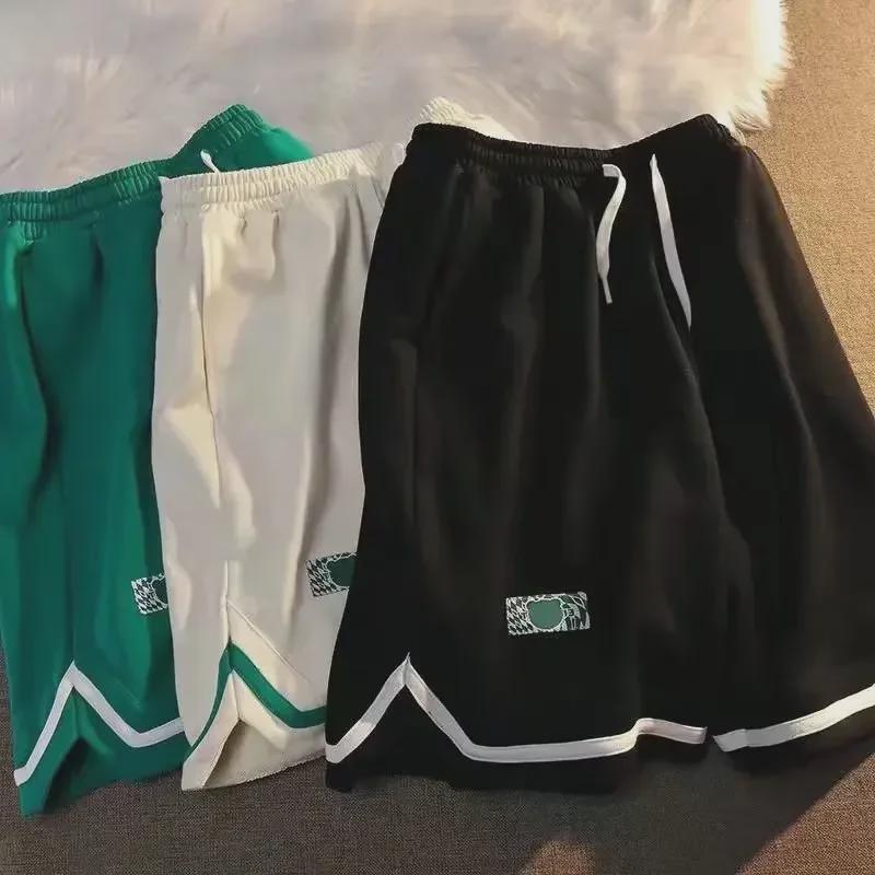 Мужские шорты для американского уличного баскетбола в стиле ретро: Модный свободный летний стиль для подростков