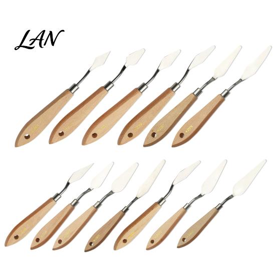 Acrylic Painting Tool Oil Scraper, Stainless Steel Palette Knives with Wood Handle Paint Spatula for Mixing Scraping And Layering Art Supplies Knife