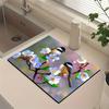 1Pcs Rubber Drying Mat With Bird Pattern  For Coffee Shop Restaurant Kitchen Carpet Tableware Durable Diatom Mud Table Mat Pet Mat Coffeeware