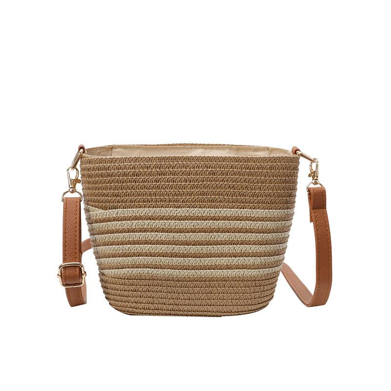 IELGY Mori Series Vacation Messenger Bag Beach Shoulder Tote Straw Bag