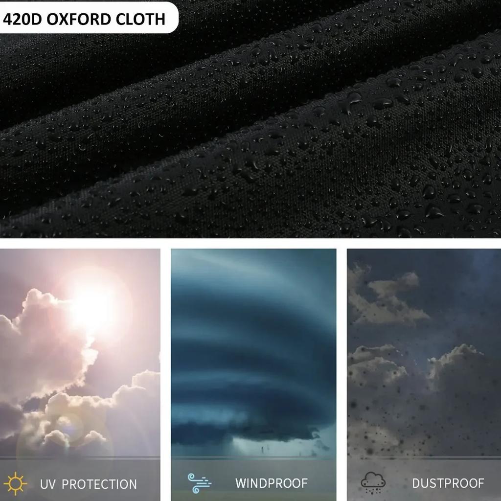 Grill Table Cover 420D Oxford Cloth Pizza Oven Table Cover for Patio Outdoor Kitchen Weatherproof Durable BBQ Gas Grill Cover