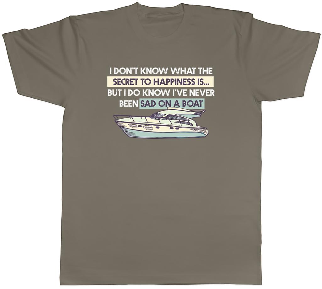 Love Boats Mens TShirt Ive Never been Sad on a Boat Funny Tee Gift