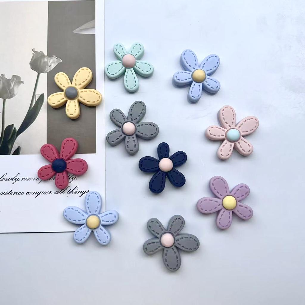 8 шт. Магнит на холодильник из смолы с пятью лепестками и цветком, украшение в виде маленького цветка, сообщение