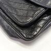 [Pre-Owned] Ysl Niki Silver Chain Black Label Logo Vintage Pleated Leather Crossbody Shoulder Bag - Very Good #1Q3DUDX