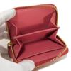 Подержанный 11569 Кошелек для монет Saffiano 1MM268 QHH F0505 7943 Розовый Картхолдер на молнии с треугольным логотипом Peonia Женский от