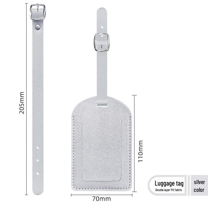 Шикарная бирка для багажа PU Li: Утолщенный, анти-потеряющийся, легкий, однотонный с логотипом