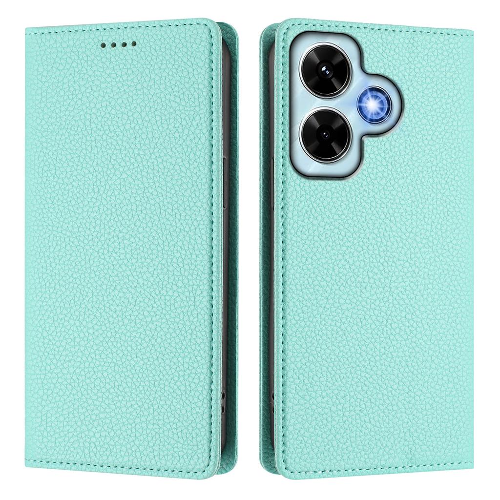 For Xiaomi Redmi Note 13 4G Wallet Case RFID Blocking Litchi Texture Leather Mobile Cover