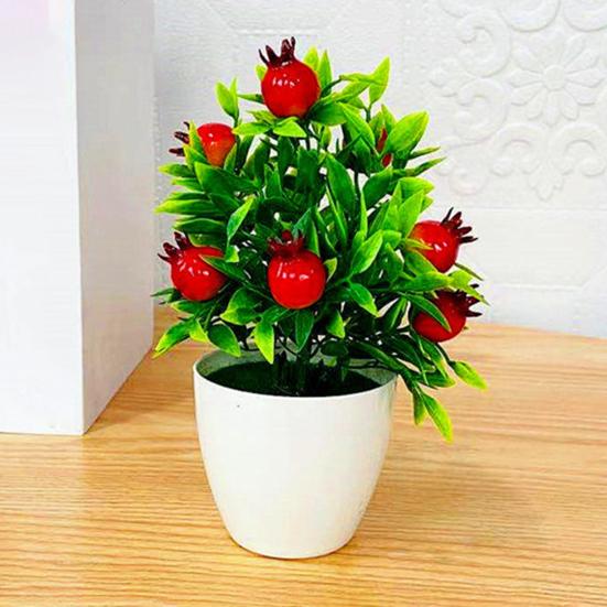 Потрясающая имитация растений в горшках, водонепроницаемые пластиковые настольные украшения