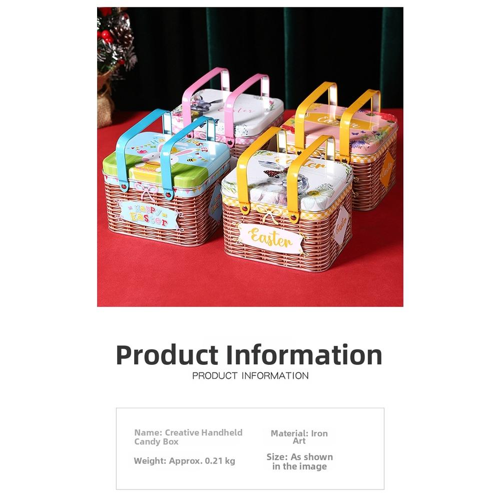 Жестяная коробка для печенья и бисквитов с мультяшным дизайном и ручкой для хранения конфет и закусок, с герметичной крышкой, защищающей от влаги