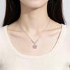 Серебряный кулон-ожерелье S925 Роскошный Цветок с Алмазами