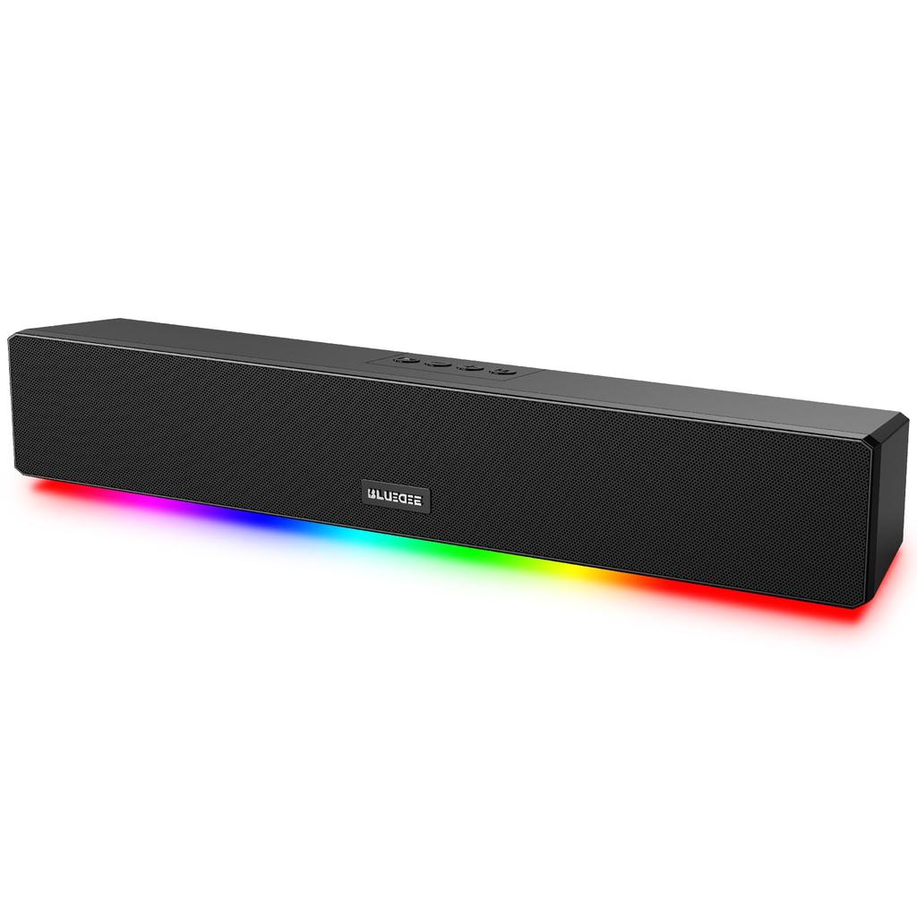 Bluedee PC Gaming Stereo Bluetooth AUX PC 4 Light 3600mAh Up to 6 Hours of Continuous Compatible with and Smartphones Speaker, Speaker, Sound, &