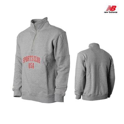 New Balance Футболка Half Club Uni Graphic с застежкой-молнией Nbncc32723 15 серая