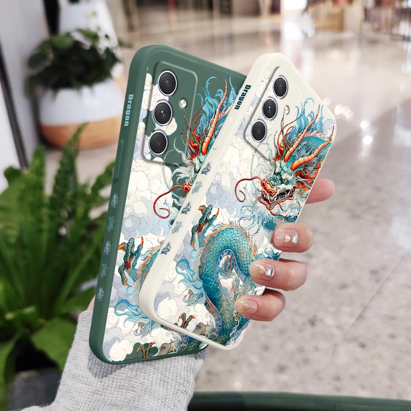 Чехол Синий Дракон для Samsung A55 A35 A25 A56 A36 A26 A17 A16 A15 A06 A06 A05 A05S A54 A34 A24 A14 A04 A04S A04E 4G 5G