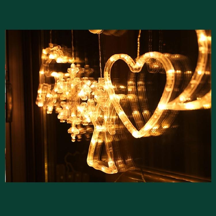 Seasonal Window LED Light Battery Operated Hanging Lamp for Christmas Home Decoration Stylish Holiday Window Adorment