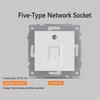 1Pcs Dual USB Fast Charge Modular Sockets And Switches  for EU Standard Wall Mount DIY