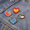 Набор брошей из сплава "Love Series": Коллекция значков «Креативный градиентный радужное сердце»
