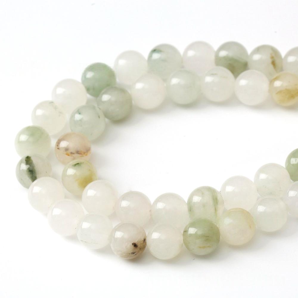 Тяньшаньский зеленый жадеит Натуральные каменные бусины 15" нить Гладкие свободные разделительные бусины 4/6/8/10/12 мм для изготовления ювелирных изделий DIY браслеты аксессуары