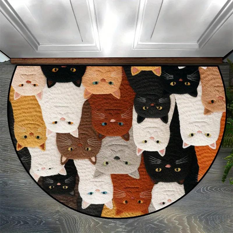 60*90cm Cat Printed Floor MATS, Decorative MATS for Entering and Leaving The House, Anti-slip Foot MATS for Bathrooms and Toilets