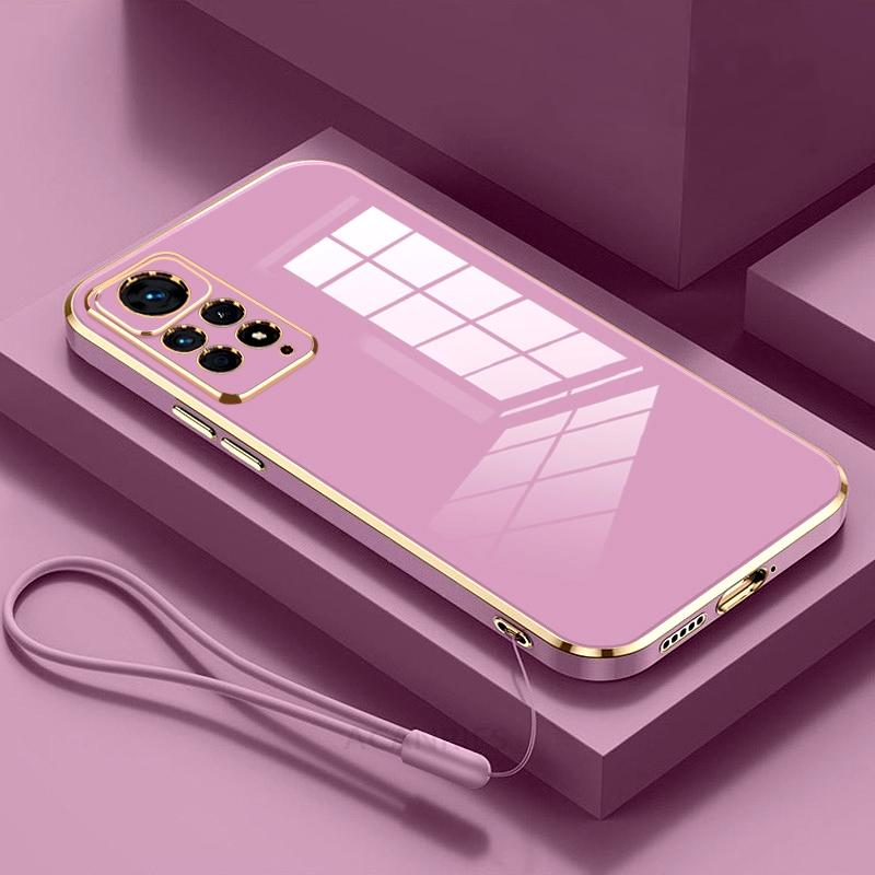 Note11s роскошный чехол-ремешок из силикона для Xiaomi Redmi Note 11s 4g 11 Pro 11pro Plus 5g 10 10s 9 9s 8 8t 7 мягкий чехол