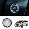 LUMIMAN Toyota Alphard ALPHARD 40 Series Car Push Start Switch Crystal Engine Start Cover Start Button Cover Interior Parts Dress Up Crystal Style