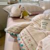 Girl'S Heart Pastoral Style Woven Jacquard Cotton, Pure Cotton Double Quilt Cover Sheets