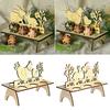 Creative DIY Rabbit Chick Easter Egg Tray Wooden Cute Party Decoration