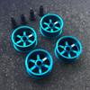 Mini 4WD Aluminum Wheel Set of 4 (Wheel Diameter 20.5mm) TX (Sky Blue)