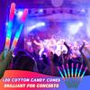 10 Pcs LED Cotton Candy cones,Glowing Cotton Candy Sticks,  Cotton Candy Holder Reusable and Waterproof, Suitable for Christmas Party  Colorful