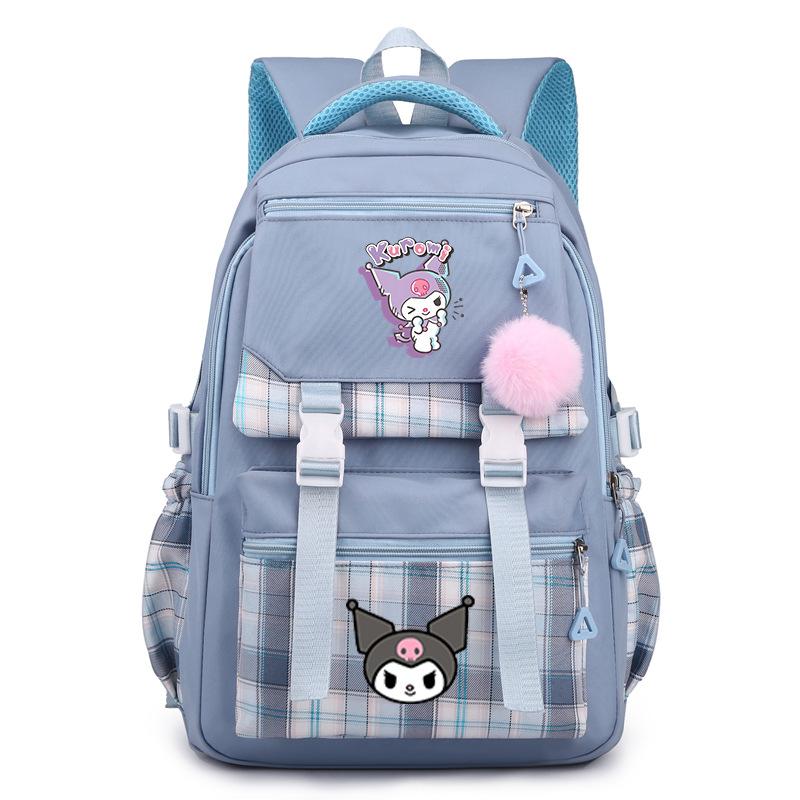 Cartoon Pattern College Style Backpack Large Capacity Junior High School High School Student Cute Style Schoolbag