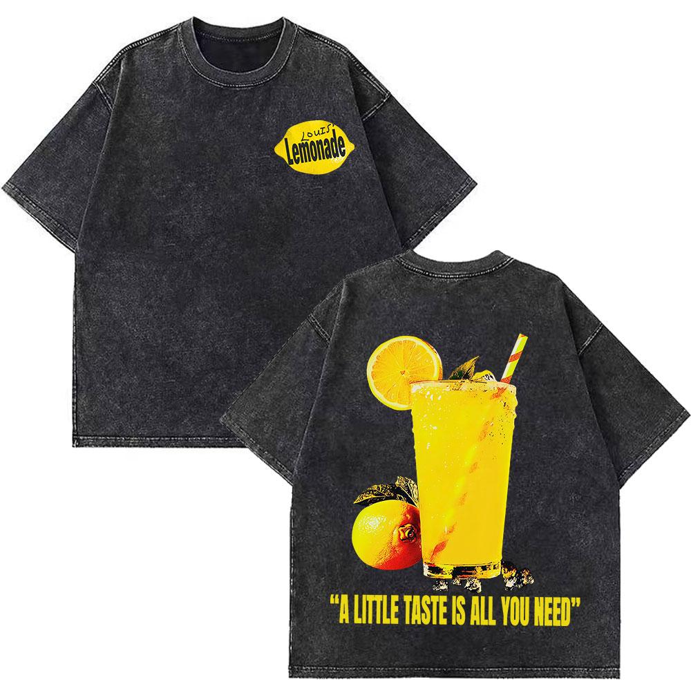 Louis Tomlinson Lemonade A Little Taste Is All You Need New Album Print T Shirt Unisex Women Fashion Vintage Washed Loose Tee