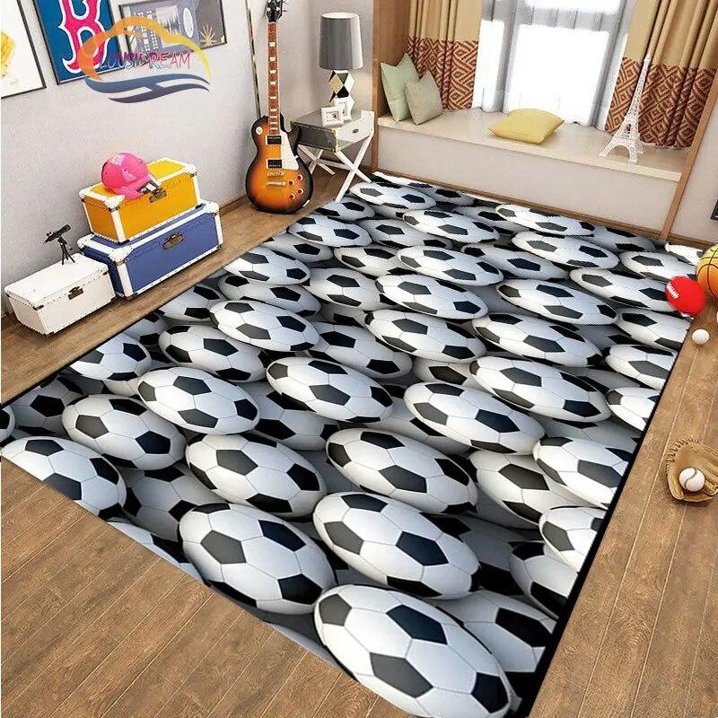 Football Pictures Rug Cartoon Football Living Room Decoration S Bed Non-slip Carpet Home Entrance Door Mat Kids