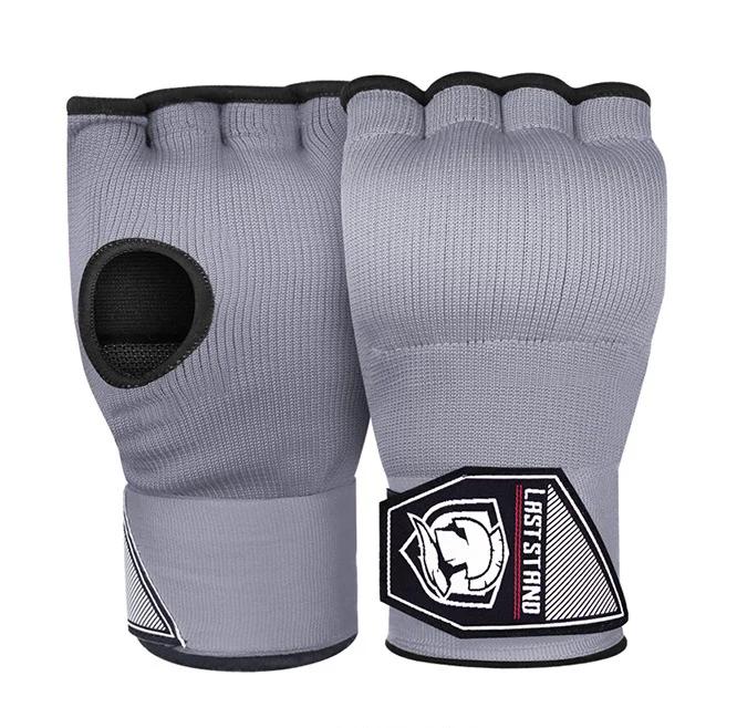 Unisex Boxing Hand Wraps Inner Half Finger Gel Gloves With Long Wrist Strap for Karate MMA Training Protective Gear