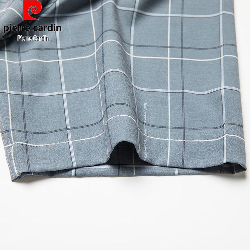 Pierre Cardin Мужская клетчатая рубашка с коротким рукавом в стиле business casual