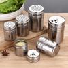 Stainless Steel Pepper Bottle with Rotating Cover Seasoning Storage Can Spice Jar Salt Sugar Container Kitchen Tools